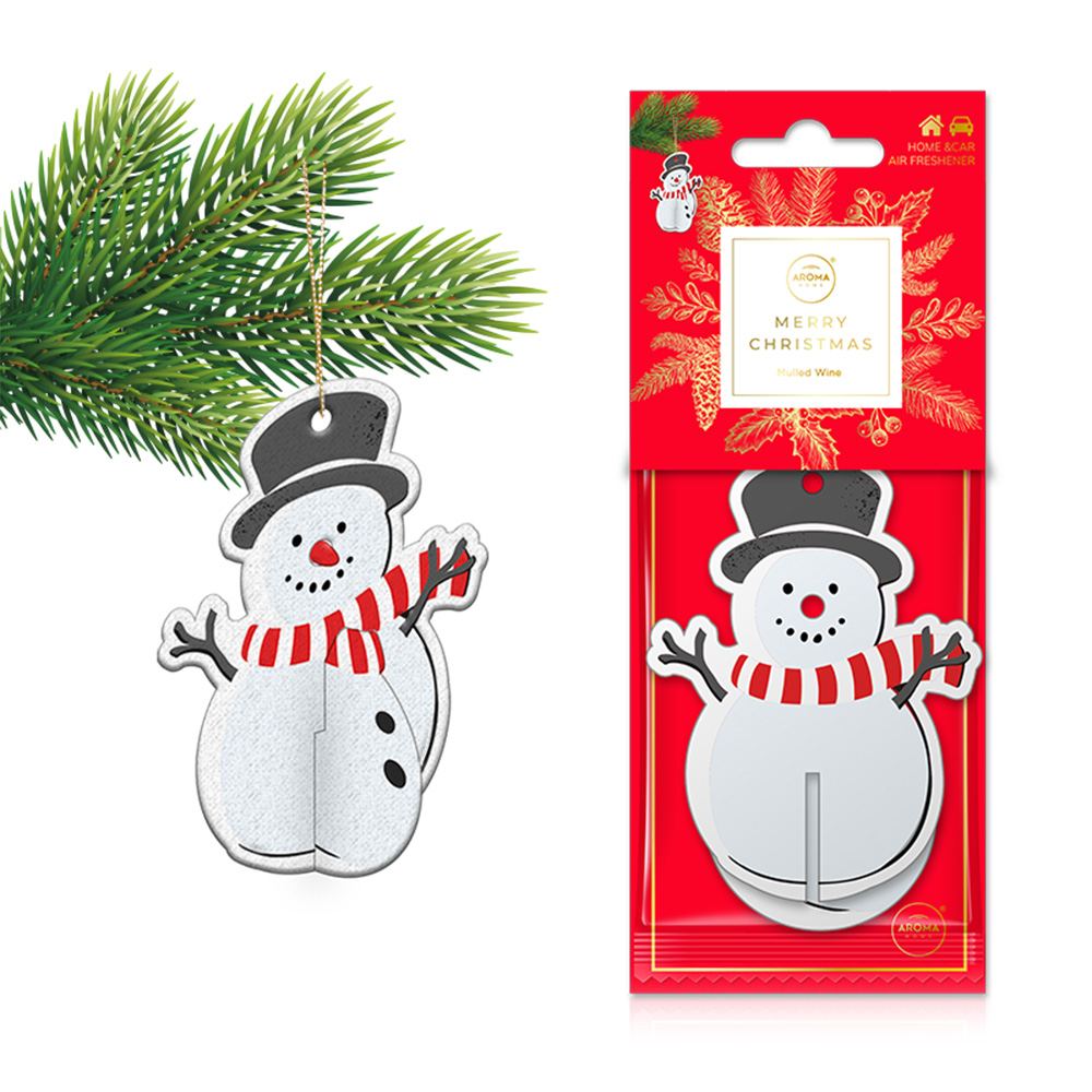 Ароматизатор "Сніговик 3D" Aroma Home Merry Christmas - Mulled Wine (836919)