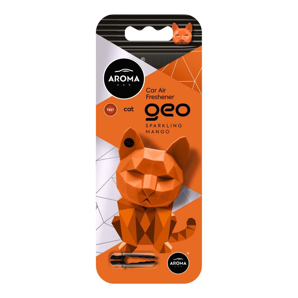 Автомобільний полімерний ароматизатор Aroma Car GEO Cat - Sparkling Mango (12059)