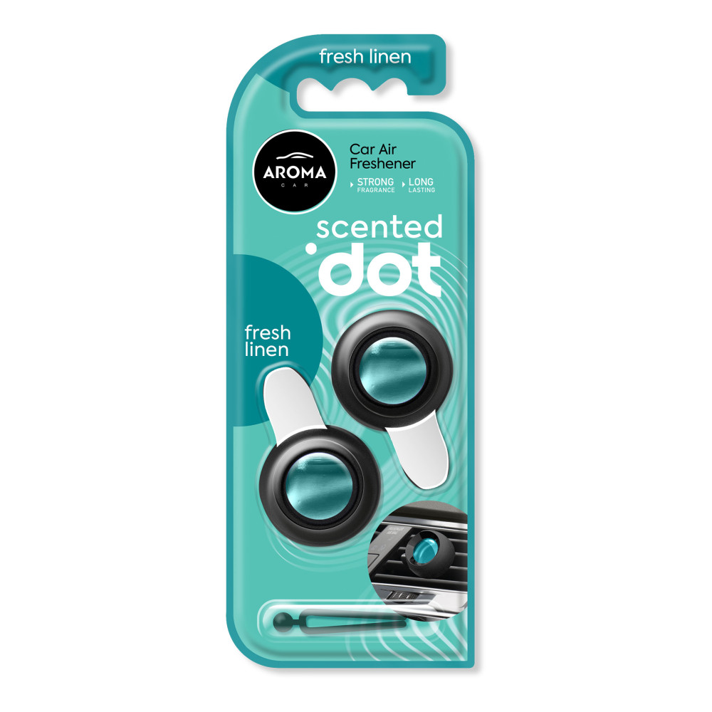 Автомобільний мембранний ароматизатор Aroma Car Scented Dot Double - Fresh Linen (12013)