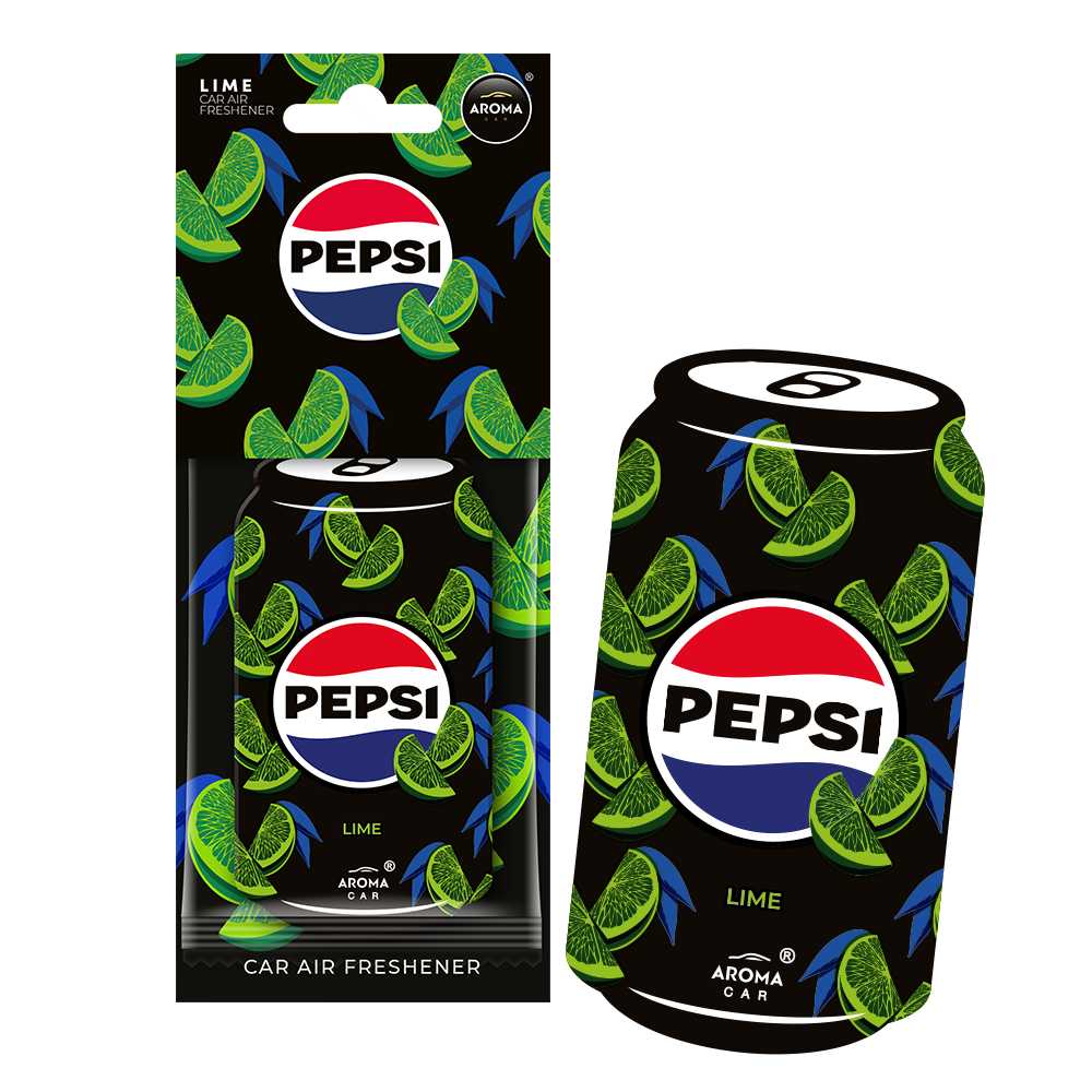 Автомобильный ароматизатор Aroma Car PEPSI Cellulose Can - Lime (11358)
