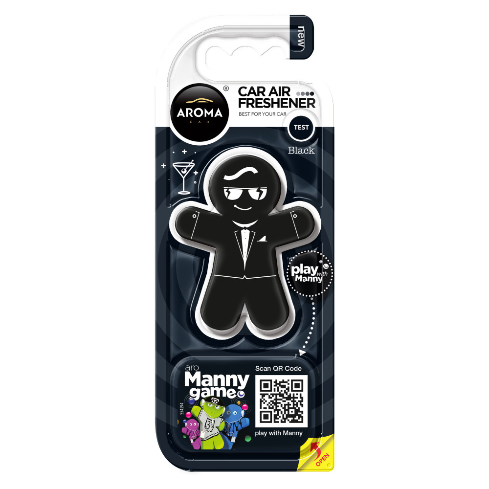 Автомобільний ароматизатор Aroma Car Manny - Black (92993)
