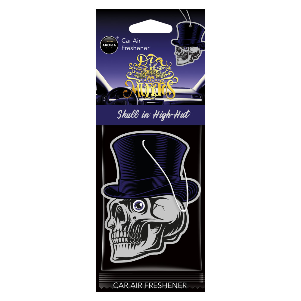 Автомобільний ароматизатор Aroma Car Dia De Los Muertos - Skull in a High Hat (10380)