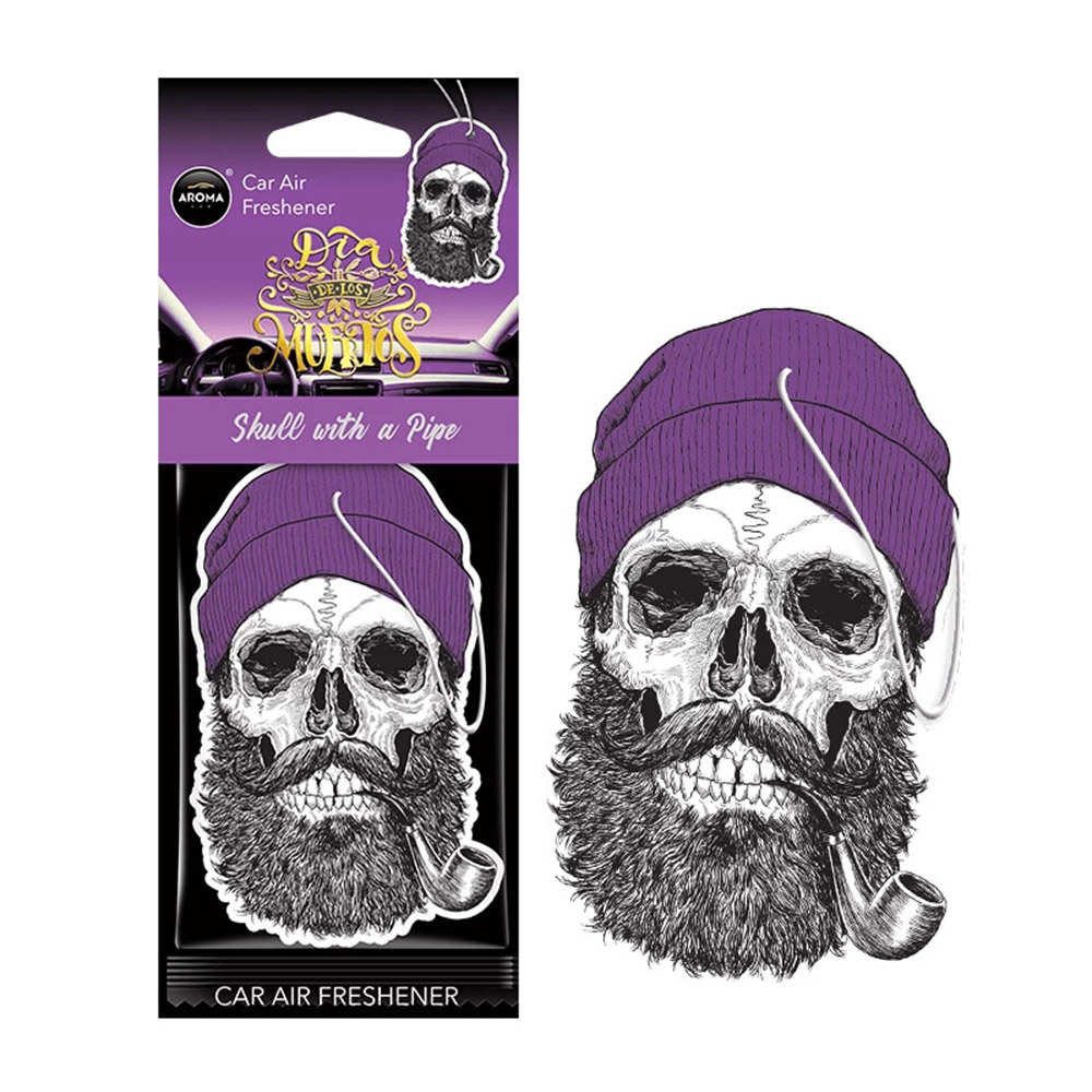 Автомобільний ароматизатор Aroma Car Dia De Los Muertos - Skull with a Pipe (10381)
