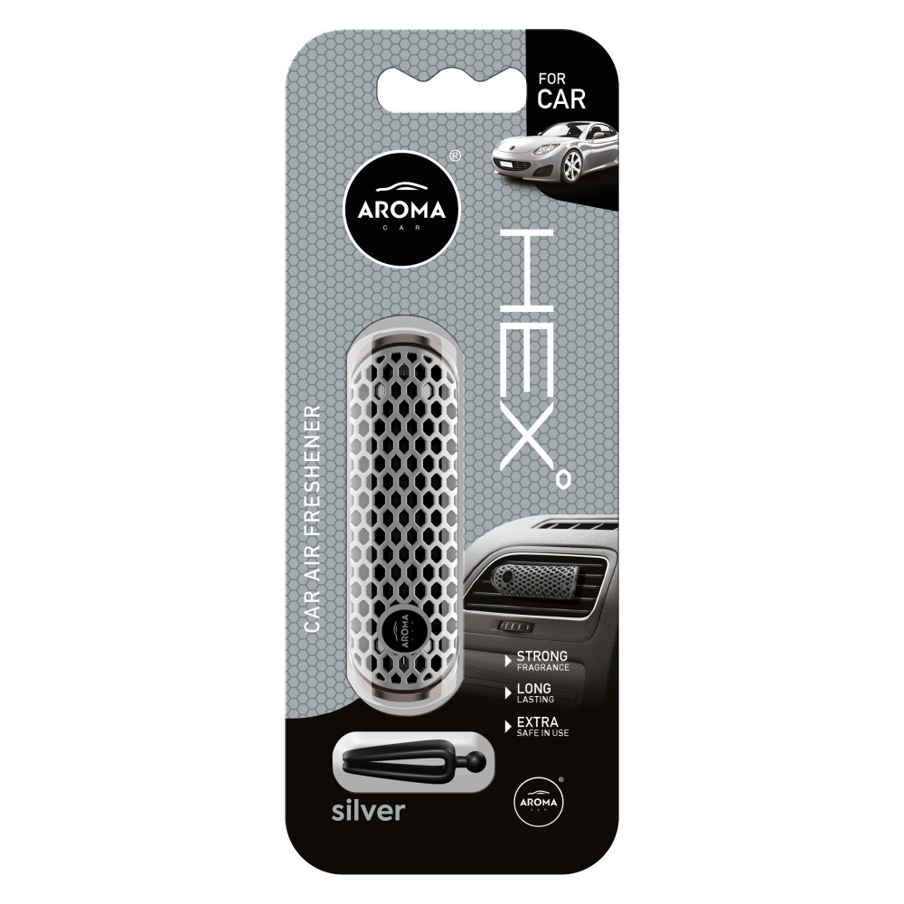 Автомобільний ароматизатор Aroma Car HEX - Silver (83576)