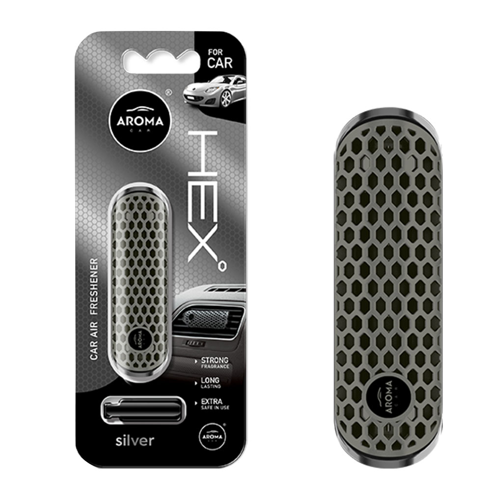 Автомобільний ароматизатор Aroma Car HEX - Silver (83576)