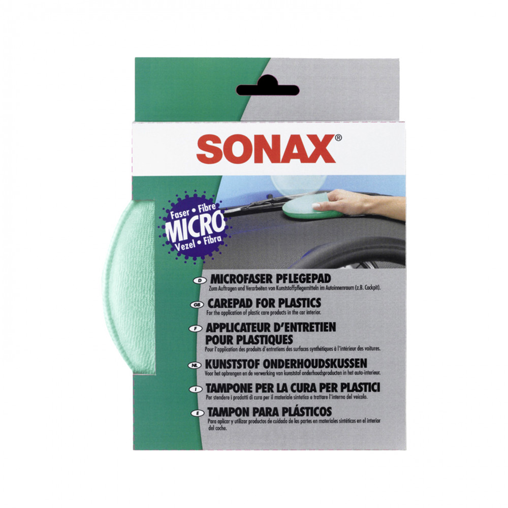 Аплікатор з мікрофібри для шкіри і пластика SONAX Microfaserpflegepad (417200)
