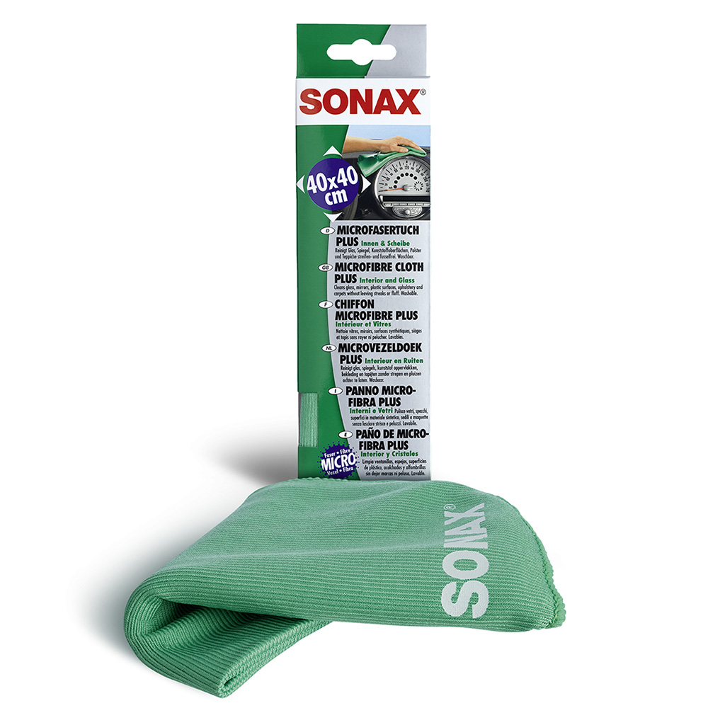 Серветки для салону, пластика, скла 40х40 см SONAX Microfibre Cloth Plus (416500)