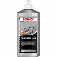 Кольоровий поліроль з воском сірий 500 мл SONAX Polish & Wax Color NanoPro (296300)