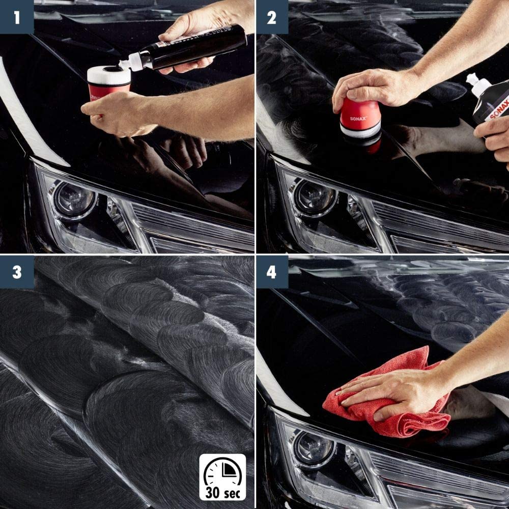 Кольоровий поліроль з воском чорний 250 мл SONAX Polish & Wax Color NanoPro (296141)