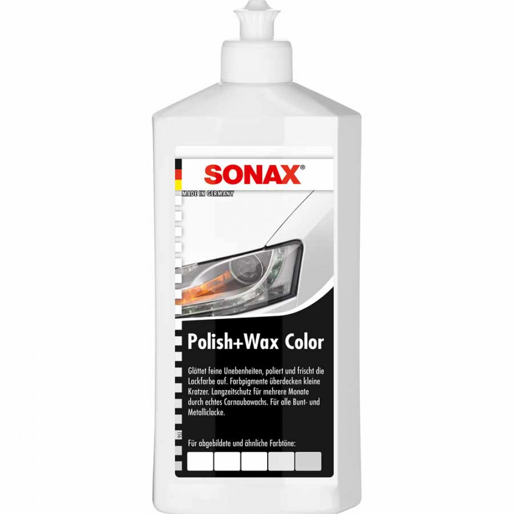 Кольоровий поліроль з воском білий 250 мл SONAX Polish & Wax Color NanoPro (296041)