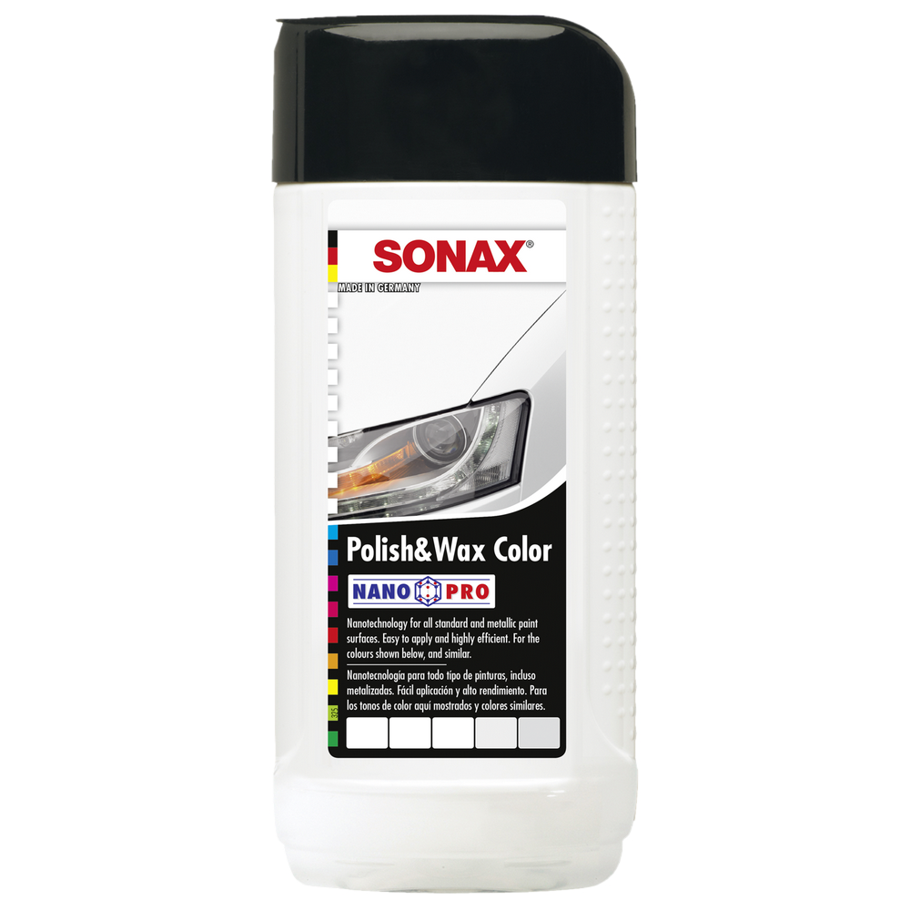 Кольоровий поліроль з воском білий 250 мл SONAX Polish & Wax Color NanoPro (296041)