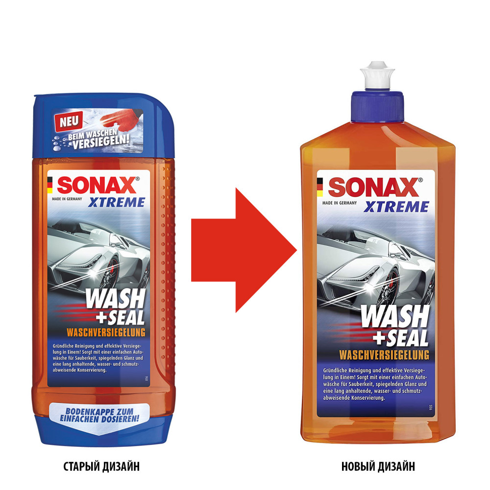 Шампунь-консервант для лакофарбового покриття 500 мл SONAX XTREME Wash + Seal (244200)