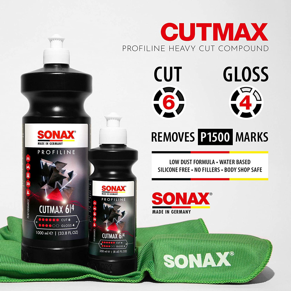 Полірувальна паста для кузова автомобіля 1 л SONAX PROFILINE CutMax 6-4 (246300)