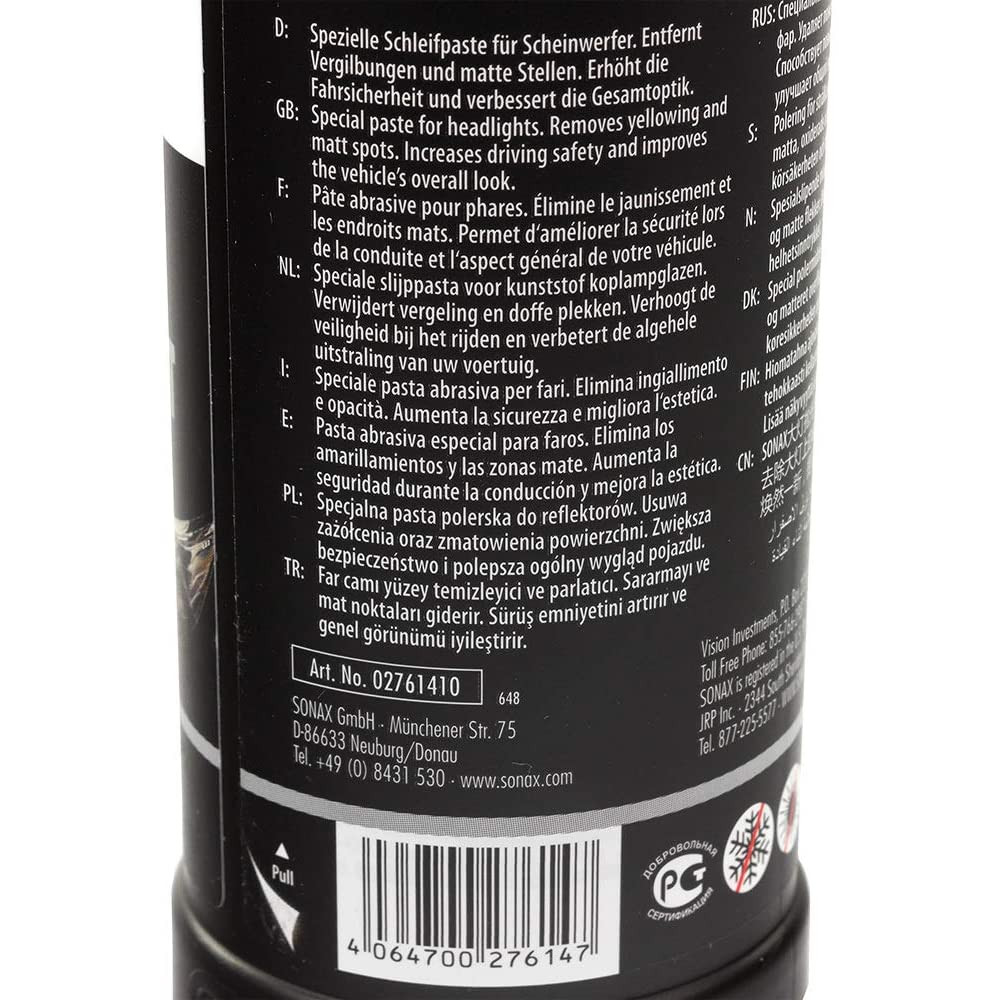 Поліроль для фар 250 мл SONAX PROFILINE HeadlightPolish (276141)