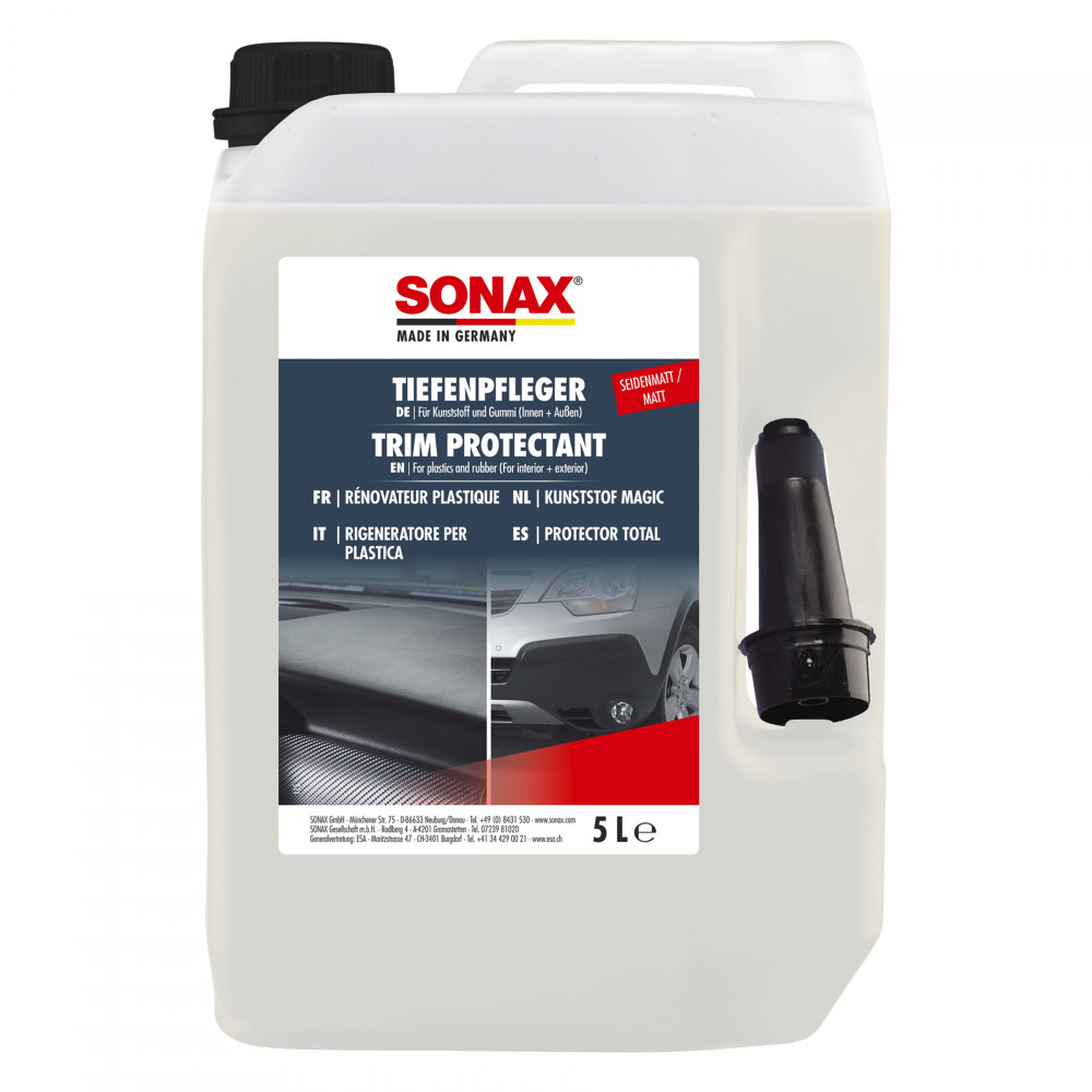 Засіб для очищення та захисту пластика і гуми матовий 5 л SONAX Deep Care Silk Mat (383500)
