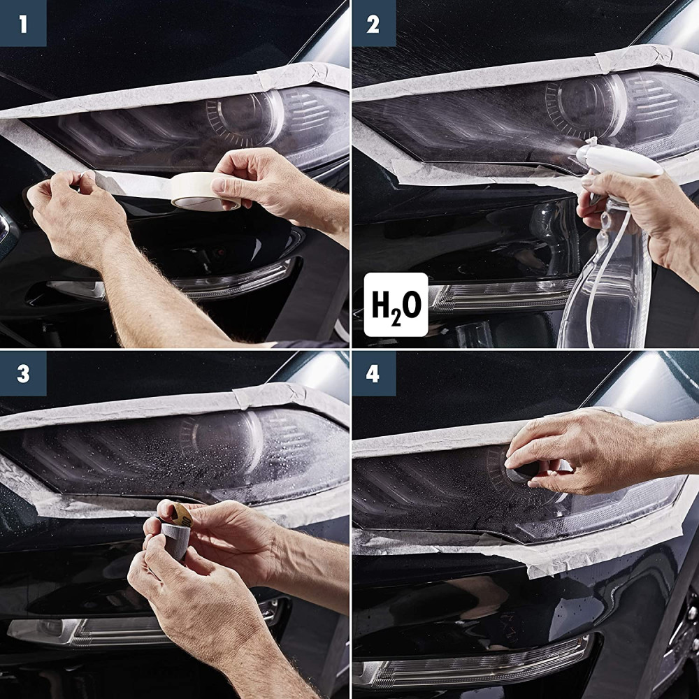 Набір для полірування пластикових фар 75 мл SONAX Headlight Restoration Kit (405941)