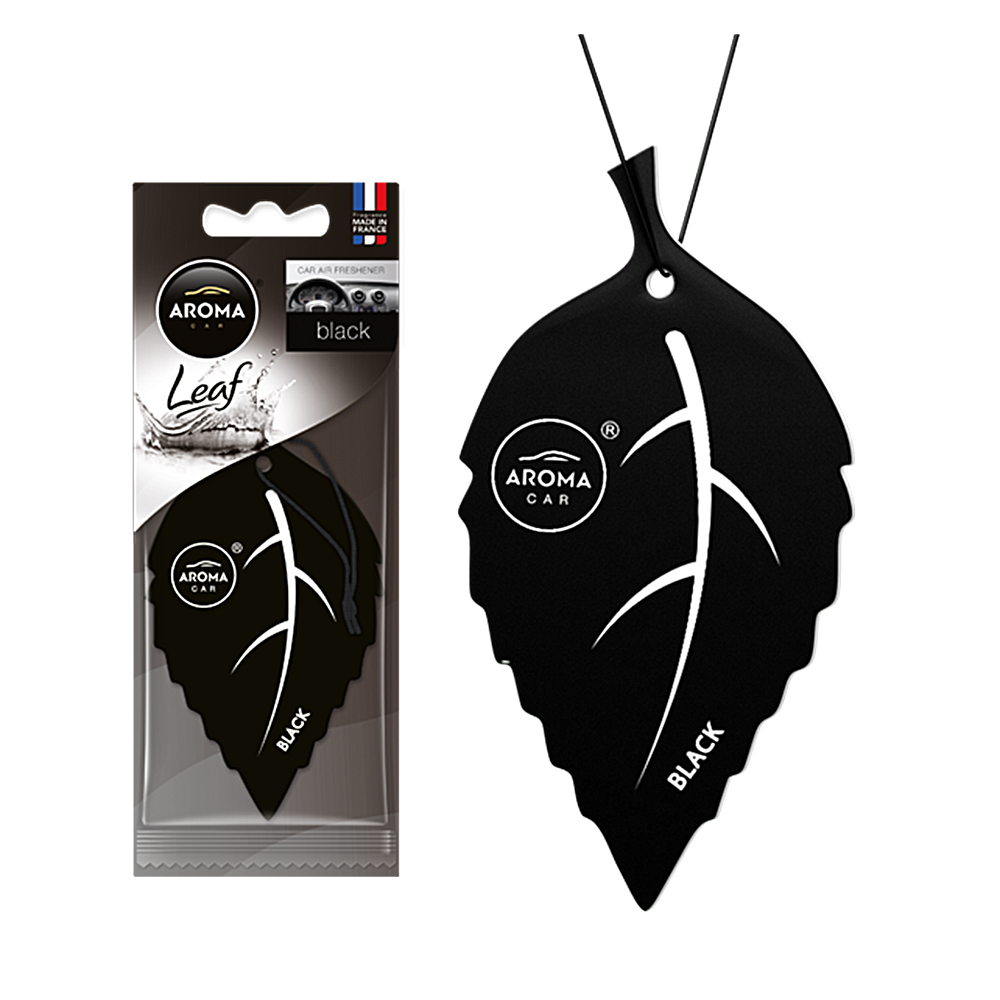 Автомобільний ароматизатор Aroma Car Leaf - Black (920888)