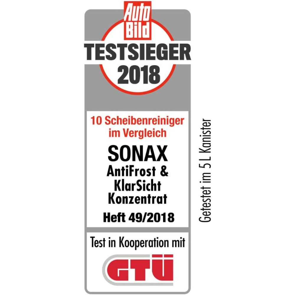 Концентрат омивача скла зимовий -70 ° С 5 л SONAX Antifrost + Klarsicht Konzentrat (332505)