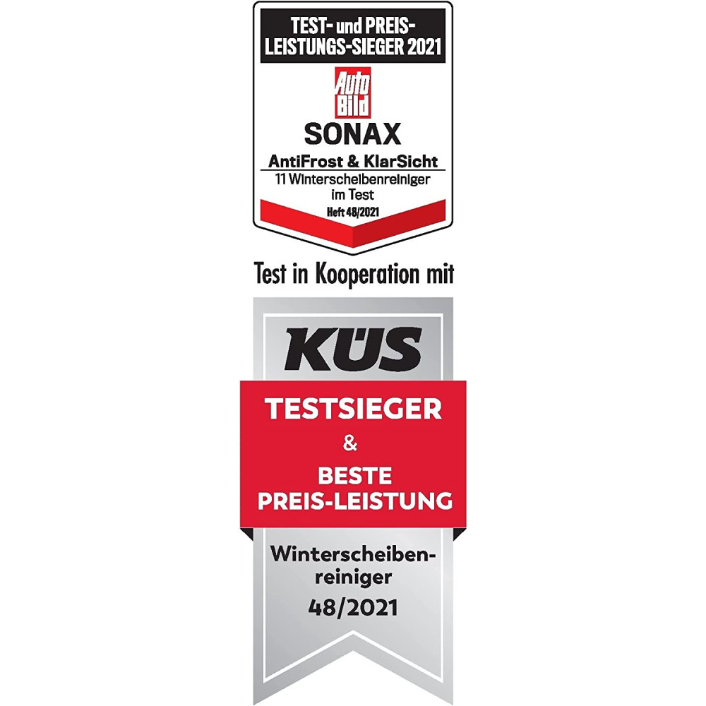 Омивач скла зимовий -20°С 2 л SONAX Antifrost + KlarSicht gebrauchsfertig bis (332541)