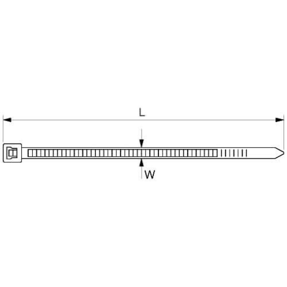 Хомут пластиковий 2,5х100 мм 100 шт чорний TB-001 PROSWISSCAR (000827)
