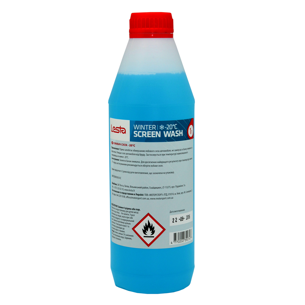 Омивач скла зимовий -20°С 1 л Lesta WINTER SCREEN WASH (390747)