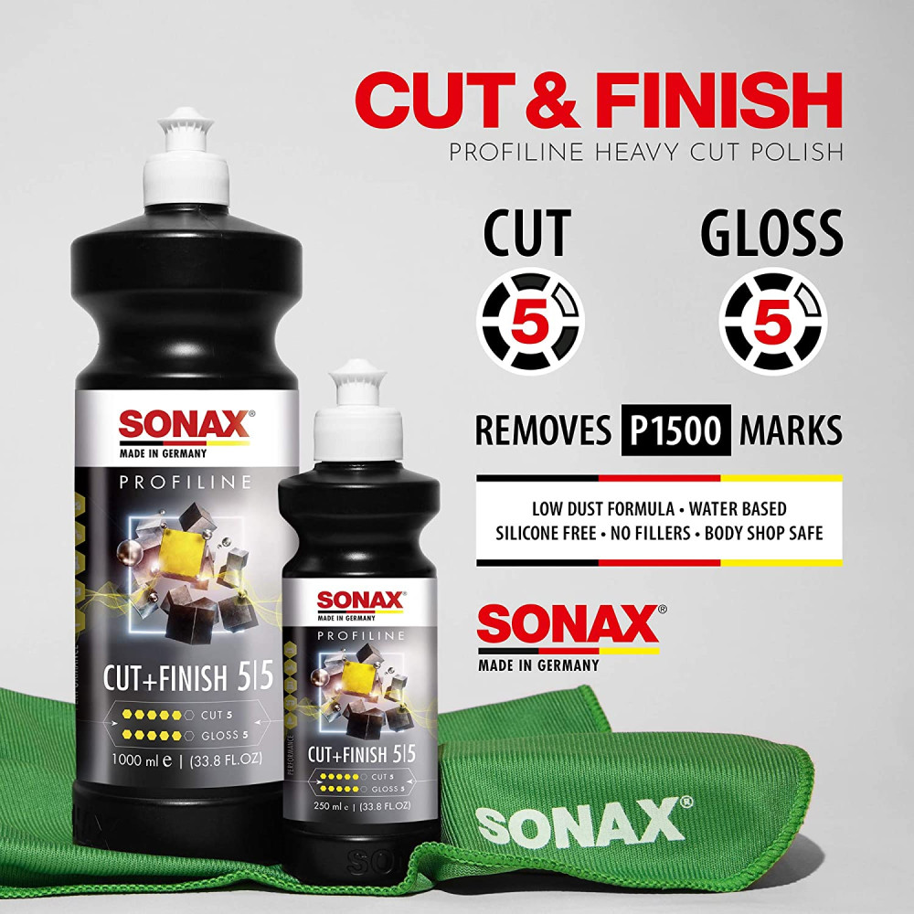 Полірувальна паста для кузова автомобіля 1 л SONAX PROFILINE Cut + Finish 5-5 (225300)