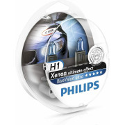 Лампа автомобільна галогенна PHILIPS  BlueVision Ultra H1 2 шт + W5W 2 шт (360622)