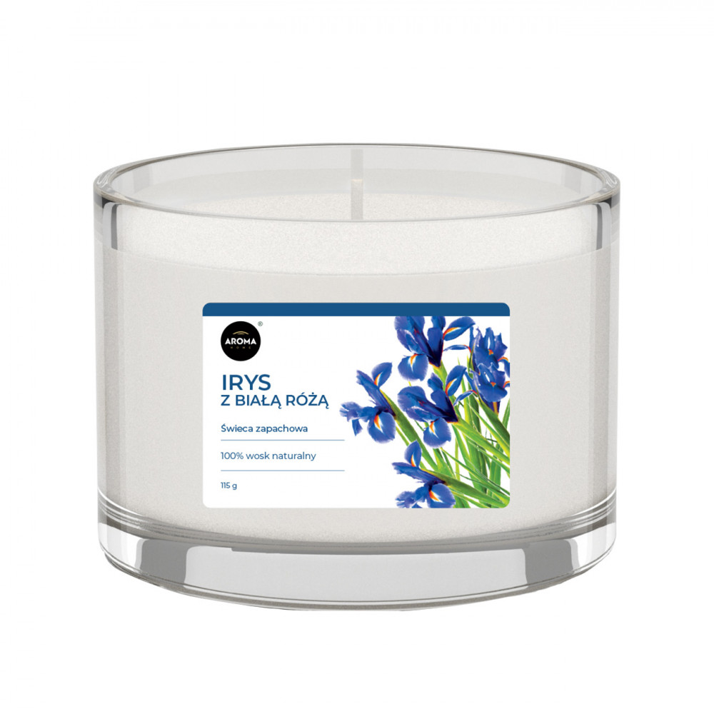 Ароматична свічка Aroma Home, Базова серія - Ірис з білою трояндою 115 г (839385)