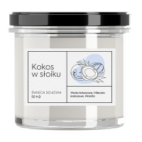 Ароматична свічка Aroma Home, Крафтова серія - Кокос в банці 230 г (101305)