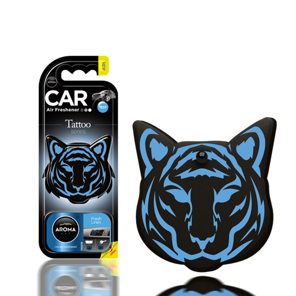 Автомобільний ароматизатор Aroma Car Art Cats Tattoo - Fresh Linen (831990)