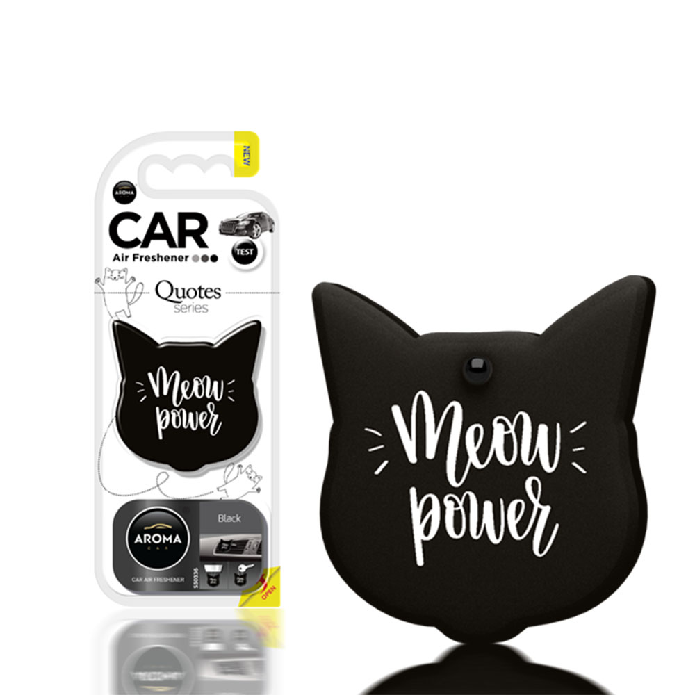 Автомобільний ароматизатор Aroma Car Art Cats Quotes - Black (831969)