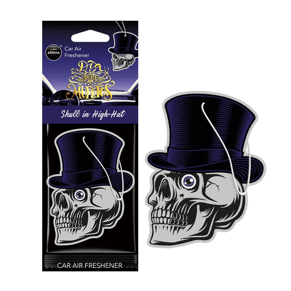 Автомобільний ароматизатор Aroma Car Dia De Los Muertos - Skull in a High Hat (103804)