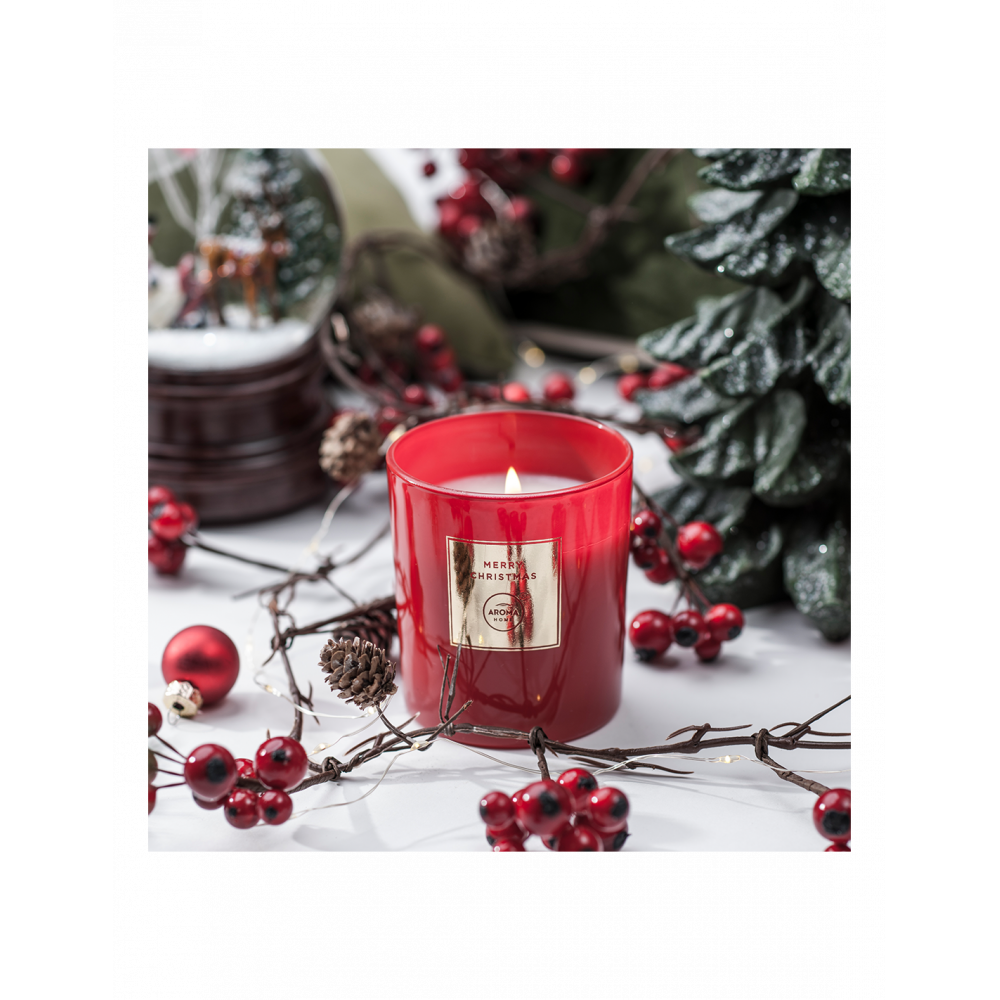 Ароматическая свеча Aroma Home Merry Christmas - Яблоко и корица 140 г (839866)