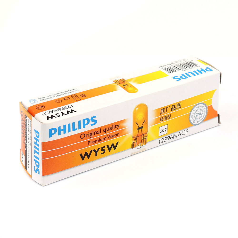 Лампа автомобільна сигнальна 1 шт Philips Vision WY5W 12396NACP (530024)