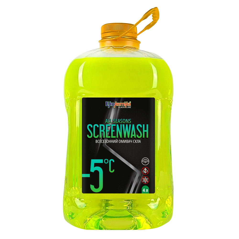 Всесезонний омивач скла 4 л лимон Ekokemika Black Line All Seasons SCREENWASH -5 °С (996211)