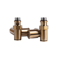 Кран кутовий під ТЕН 1/2"х1/2", бронза, 2шт.
