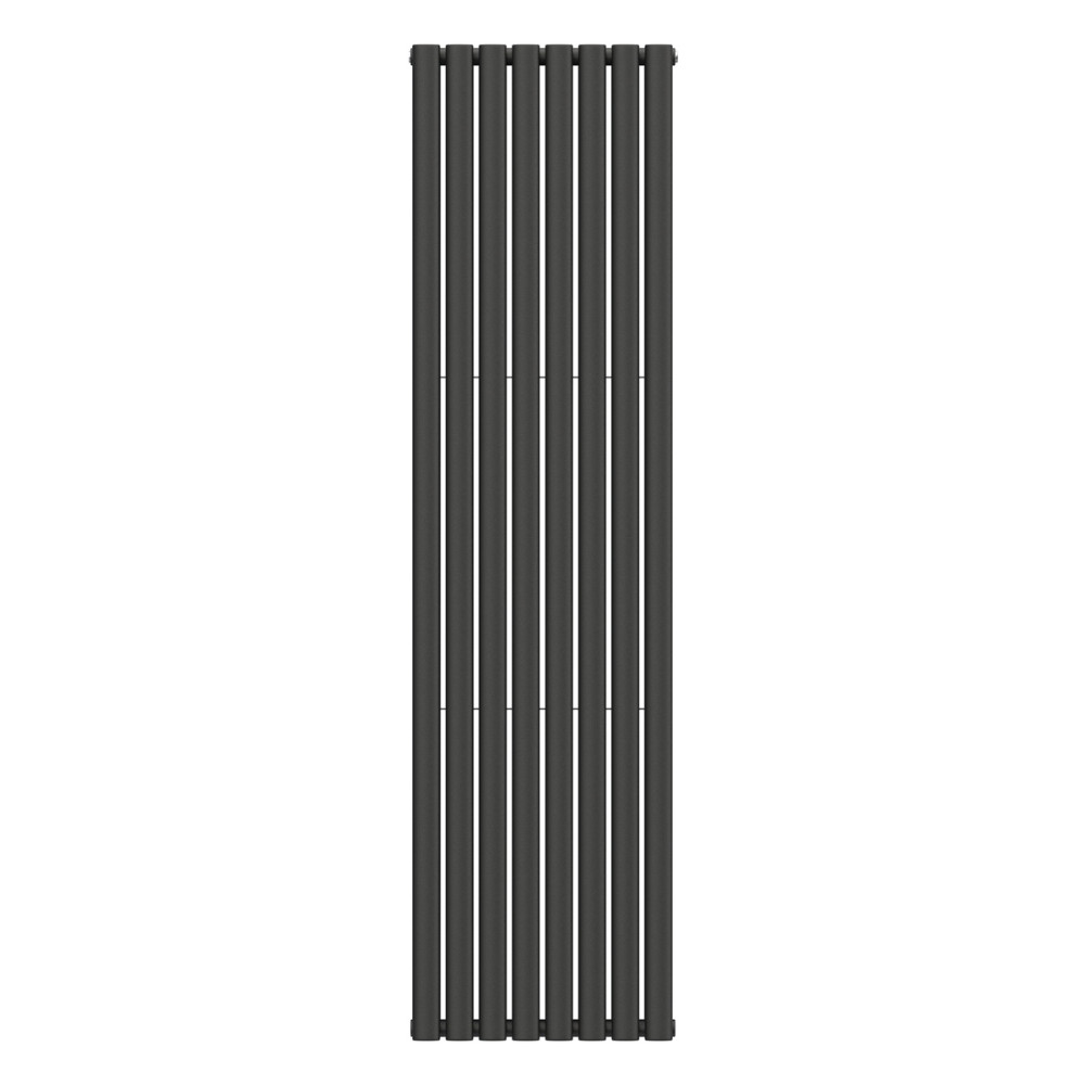 Вертикальний радіатор Ellipse Double 480х1800-8, anticor, чорний муар