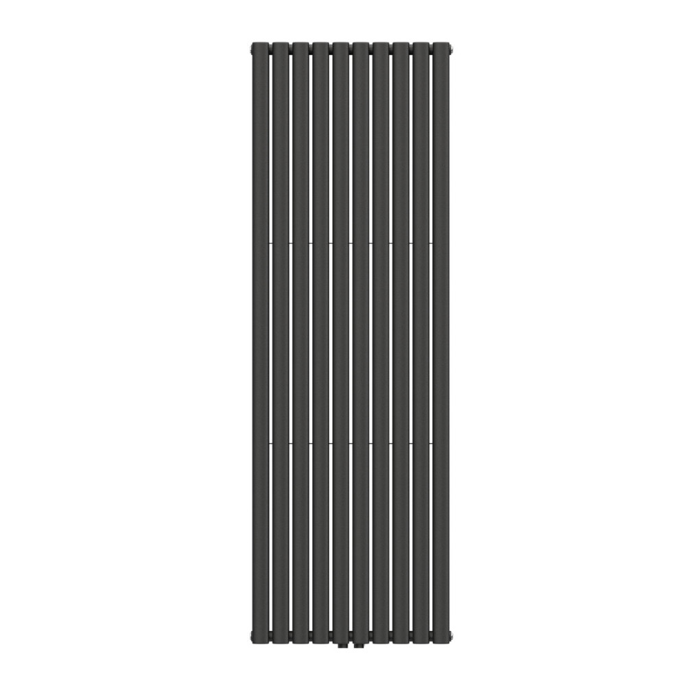 Вертикальний радіатор Ellipse Double 600х1800-10 (50 мм), anticor, чорний муар