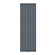 Вертикальний радіатор опалення NAVIN Ellipse Double 600х1800-10 (50 мм), anticor, антрацит