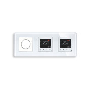 Роторний димер ELIOS з двома терморегуляторами, білий, скло, 16A 230V