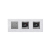 Роторний димер WALLPAD з двома терморегуляторами, сірий, алюміній, 16A 230V
