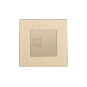 Комп’ютерна розетка RJ-45 WALLPAD, золота алюмінієва рамка, настінна