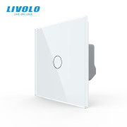 Сенсорний вимикач LIVOLO білий скло 5А 230В