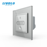 Розумний сенсорний прохідний димер LIVOLO, сірий, скло