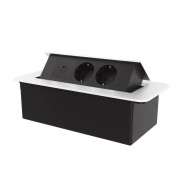 Меблева розетка LIVOLO з USB Type-C 45 Вт, у стільницю, плавне відкриття, алюміній, біла