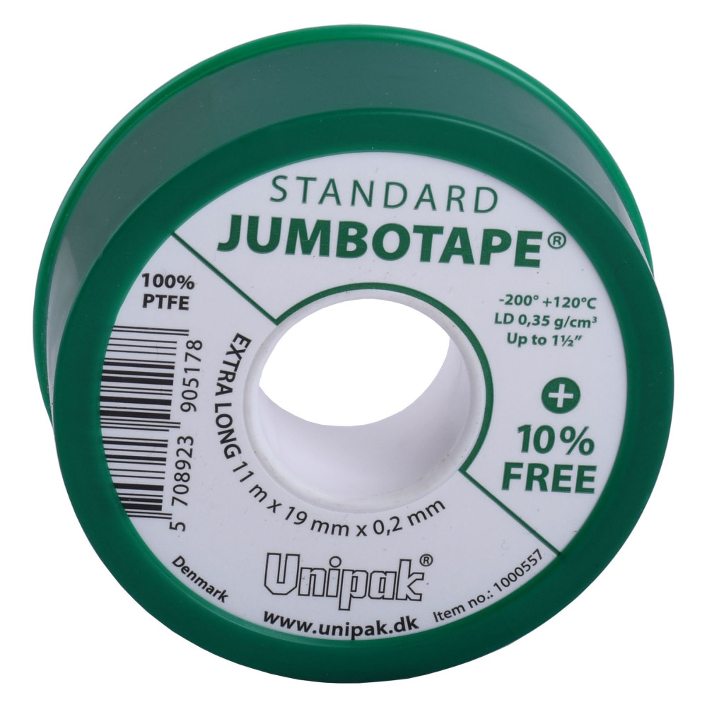 Фум стрічка тефлонова Jumbotape standard UNIPAK (11м х19мм х 0,2мм)