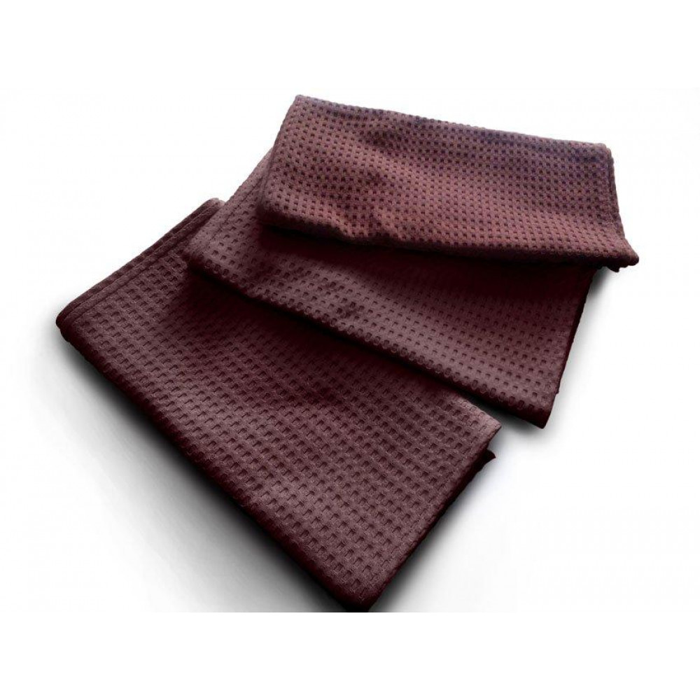 Вафельний рушник для сушіння кузова - Buff and Shine Brown Waffle Microfiber 360 пмм.см. коричневий (PP320)
