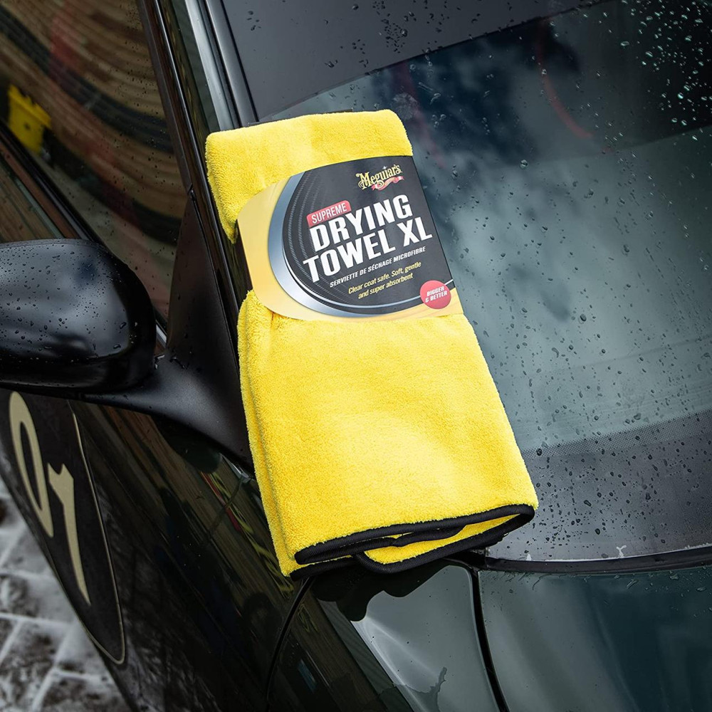 Рушник мікрофібровий для збору води  - Meguiar's Supreme Drying Towel XL 55x85 см. 1050 gsm жовтий (X1905EU)