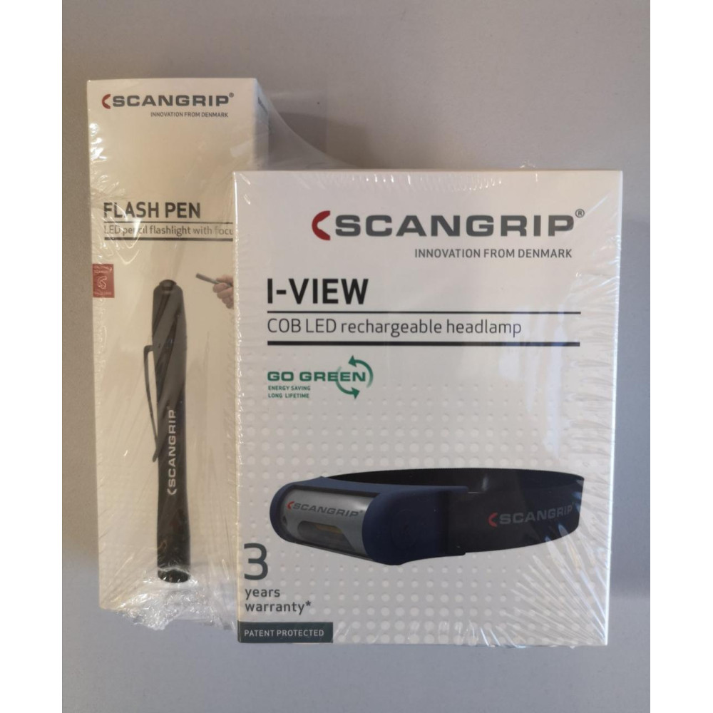 Набір майстра ліхтар налобний + ліхтар ручка Scangrip I-View/Flash Pen (49.0408)