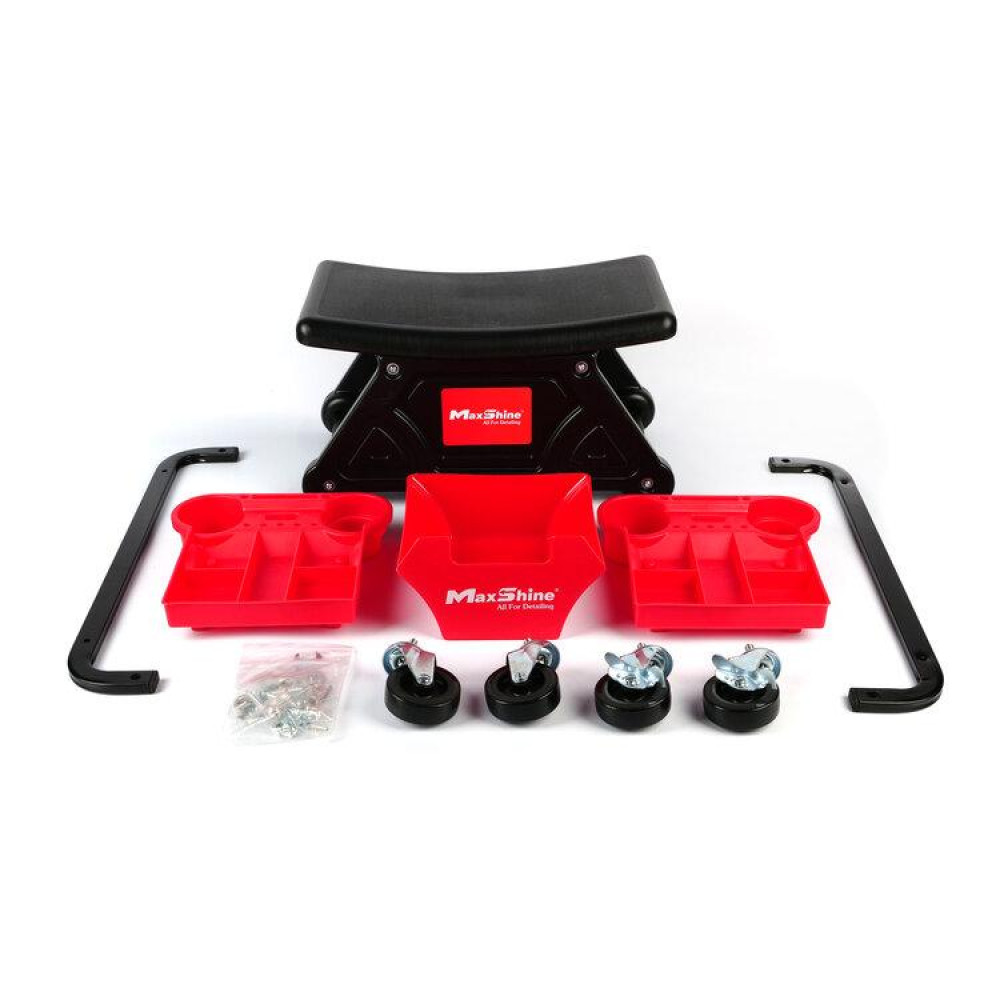 Детейлінг стілець з лотком і утримувачем для пляшок MaxShine Sit-On Detailing Creeper bottle with holders (702303)